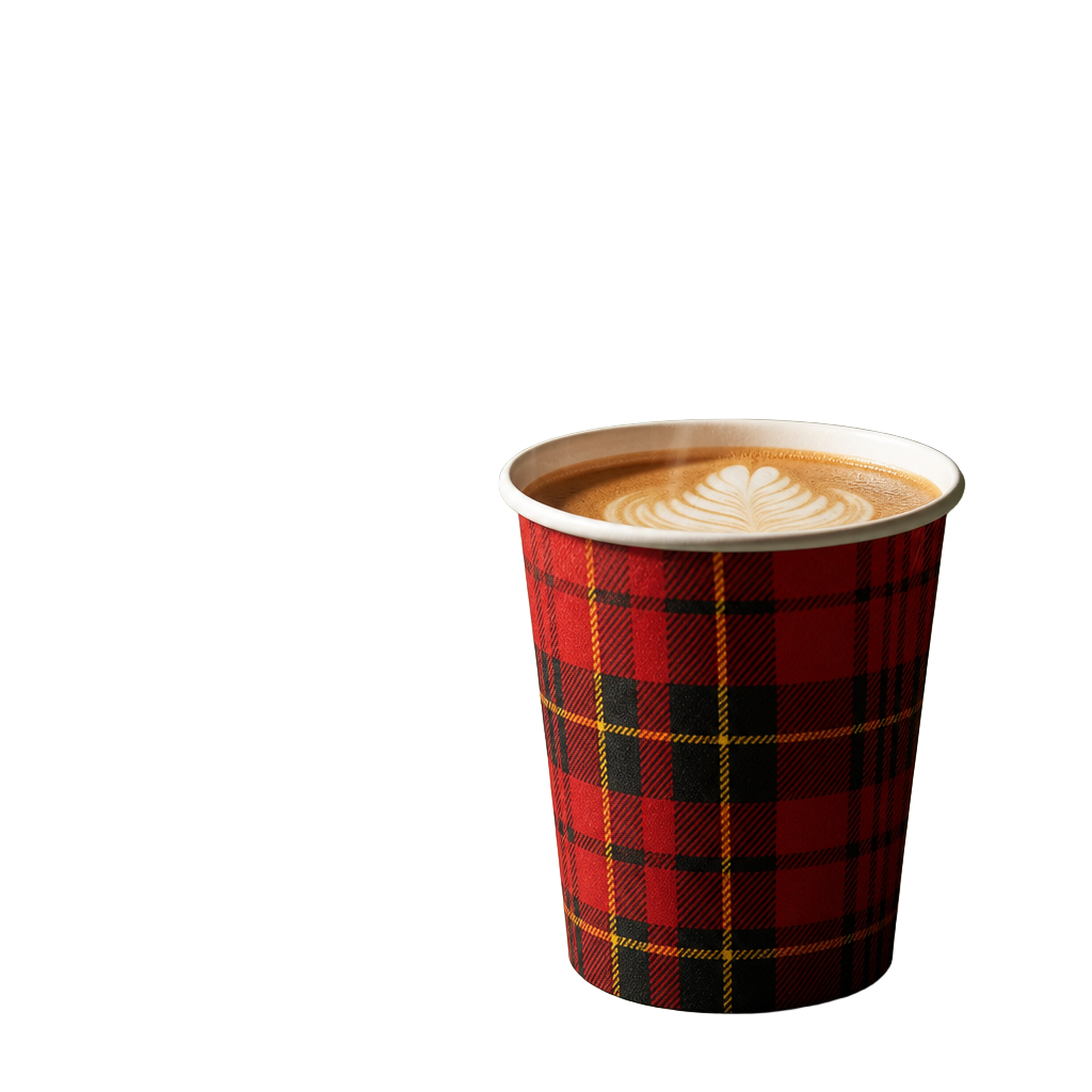 Schotse ruit Scotty koffiebekers 180ml
